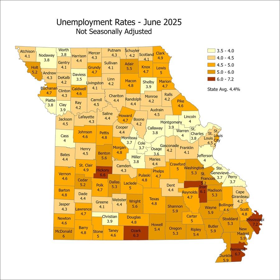 Unemployment Rates Map JPG Image